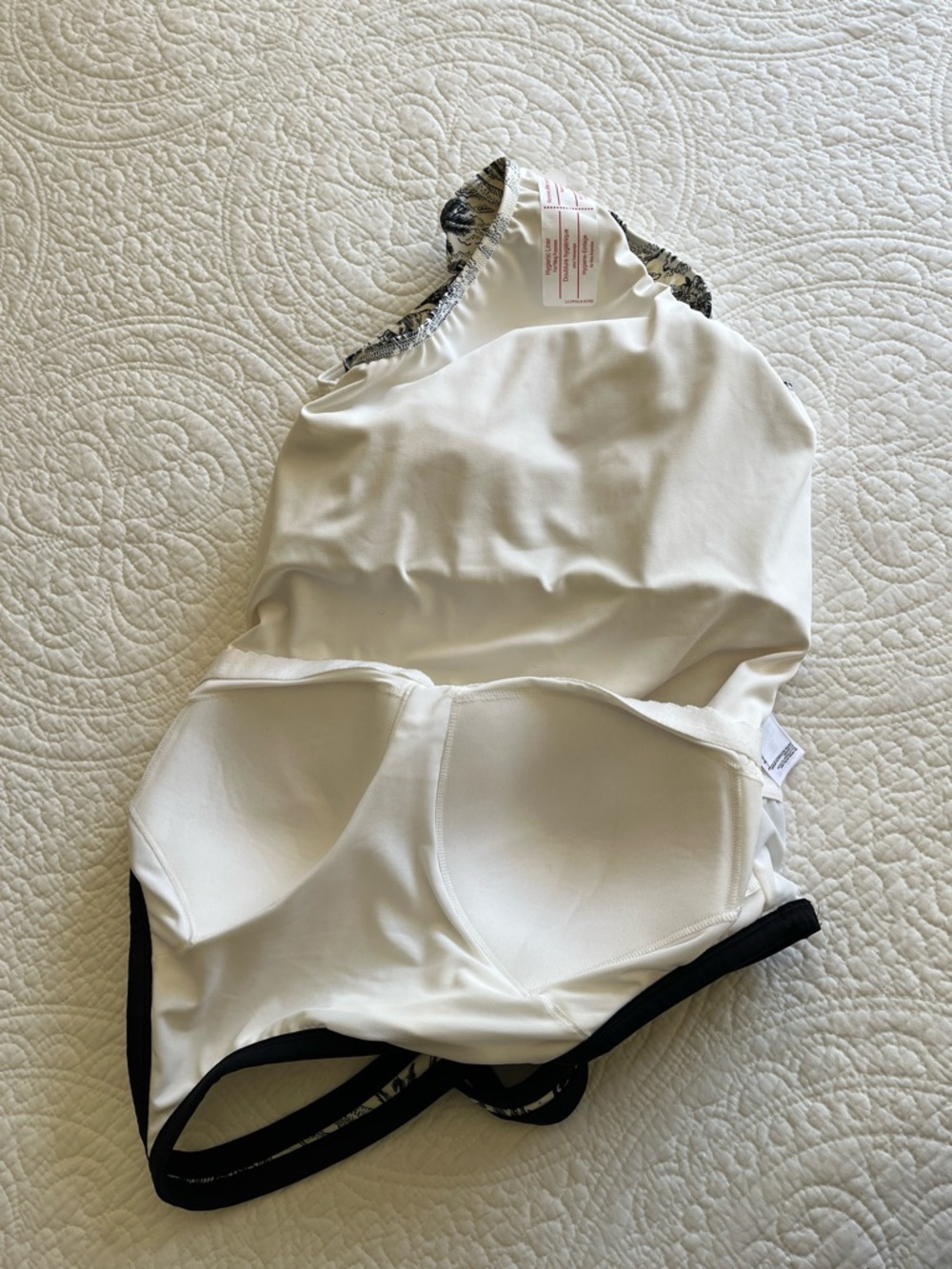NWOT Lands' End Skirted Tugless High Neck Swim Dress 1 Piece Print 18W Support - Picture 17 of 17